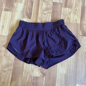 Dark purple lululemon hotty hot shorts